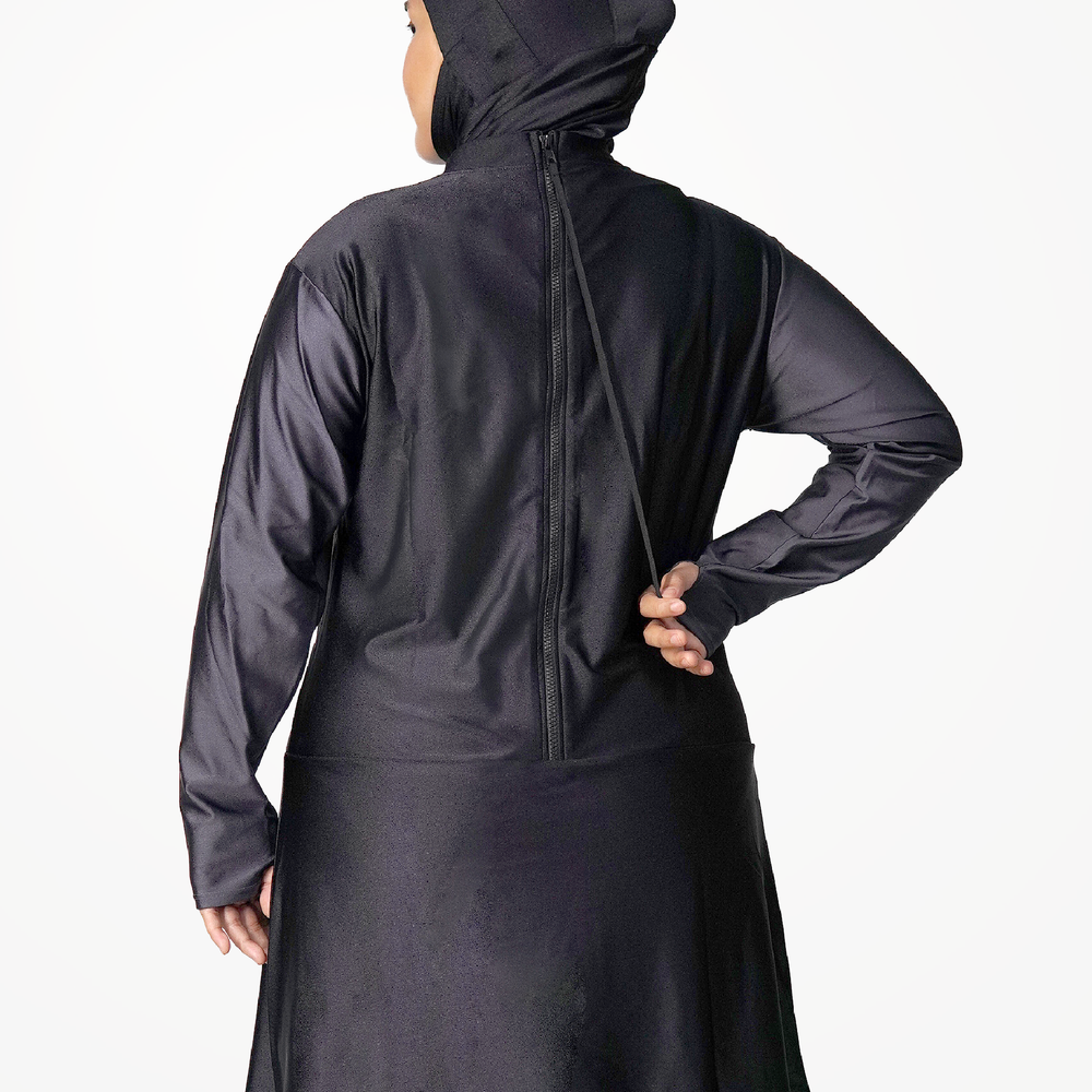 
                  
                    Muslimah Swimsuit Allure Dress Top Black and Grey
                  
                